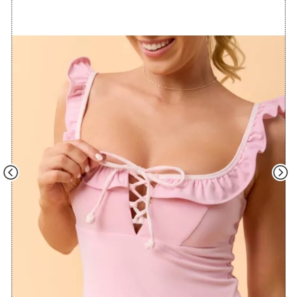 Blogilates Ruffle Lace Up Tank Top - - Picture 4 of 5